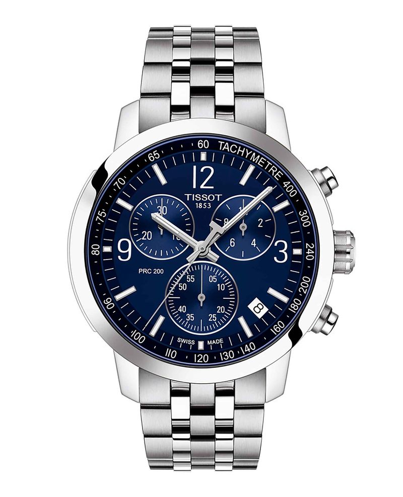 Reloj Tissot PRC 200 Chronograph Acero Azul Zait.cl