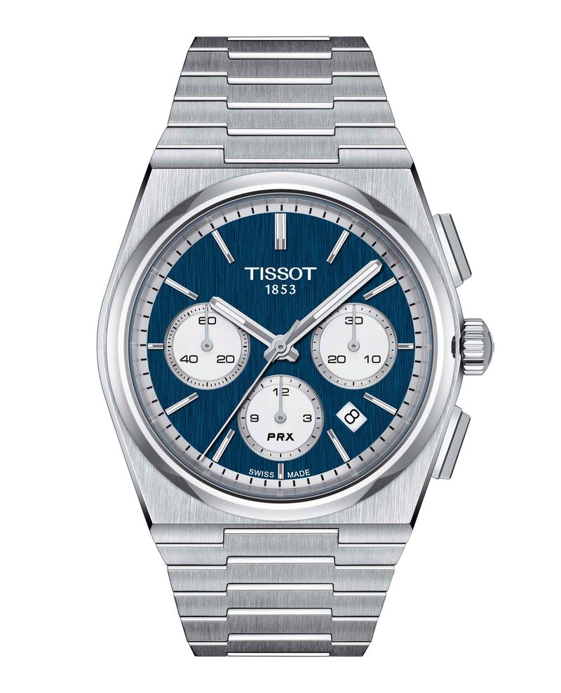 Reloj-Tissot-PRX-Chrono-Acero-Azul