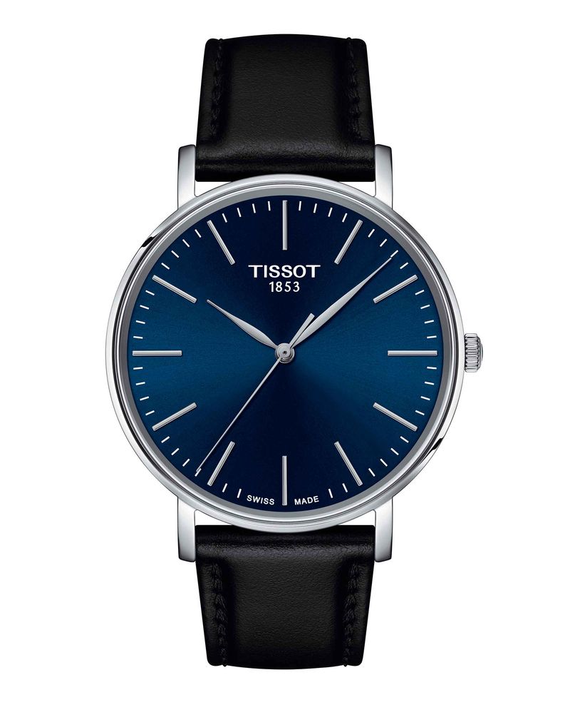 Reloj-Tissot-Everytime-Cuero-Azul