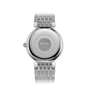 Reloj Mido Dorada Acero Blanco
