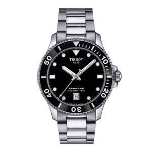 Reloj Tissot Seastar Acero Negro 40mm