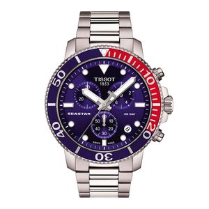 Reloj Tissot Seastar 1000 Quartz Chronograp Acero Azul