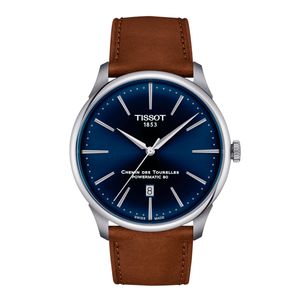 Reloj Tissot Chemin Des Tourelles  Cuero Azul