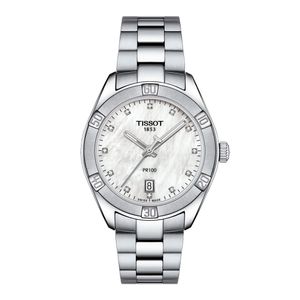 Reloj Tissot Pr100 Sport Chic Acero Blanco