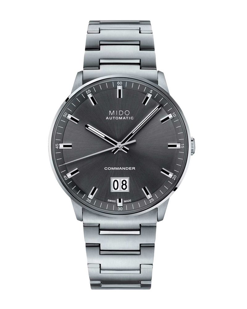 Reloj Hombre Mido Commander Big Date Gris Zait.cl