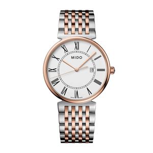 Reloj Mido Dorada Bicolor Blanco