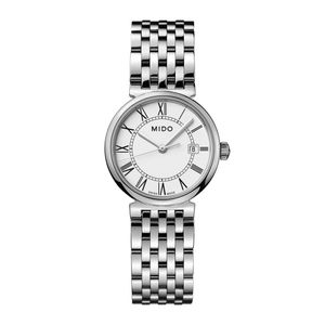 Reloj Mido Dorada Acero Blanco