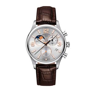 Reloj Certina DS 8 Fase Lunar Cuero Café