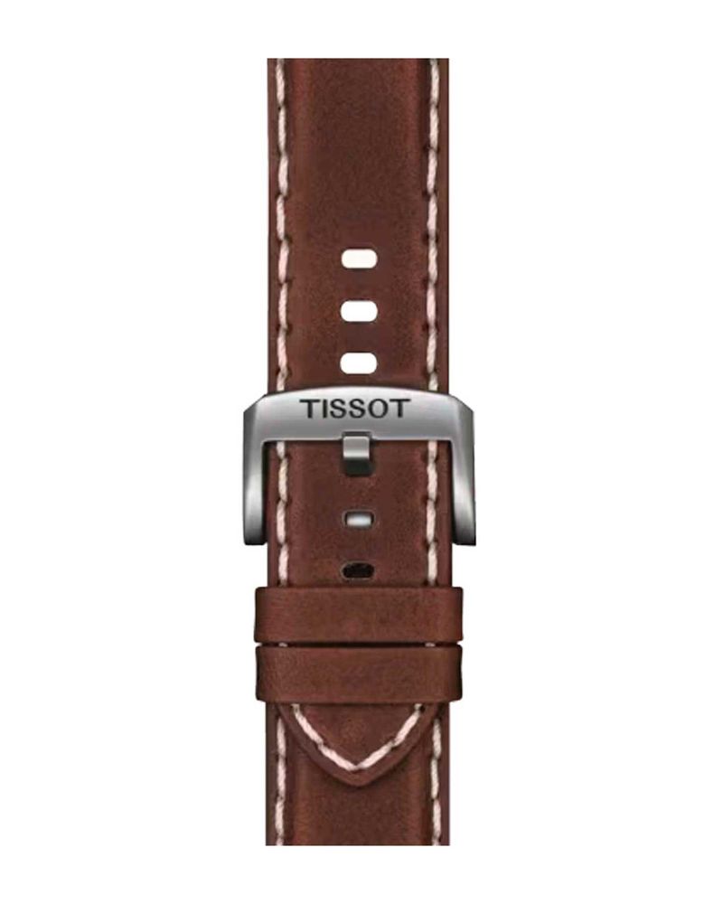 Correa-Tissot-Oficial-Cuero-Cafe-con-Costuras-22-mm