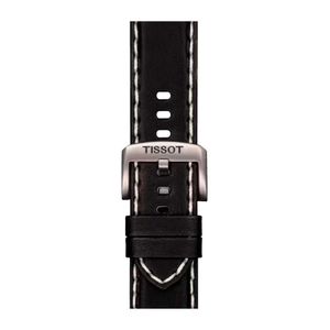 Correa Oficial Tissot Cuero Negro con Costuras 22mm