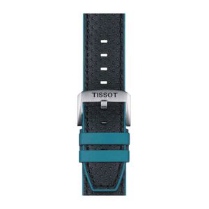 Correa Tissot Cuero y Caucho Negro 22mm