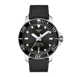 Reloj Tissot Seastar 1000  Tela Negro