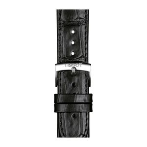 Correa Tissot Cuero Negro Imitación Coocodrilo 20mm