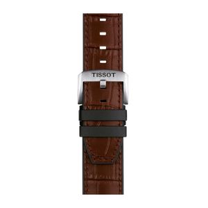 Correa Tissot Cuero y Caucho Café 22mm